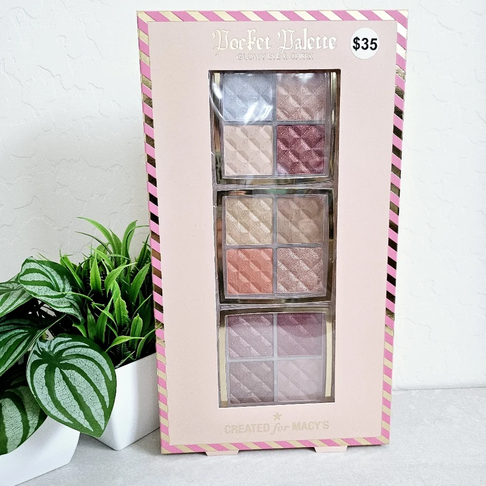 Pocket Palette Eyeshadow Collection Set Pink & Neutral Shades 12 Colors